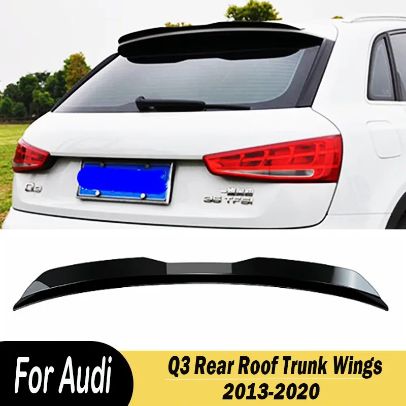 For Audi Q3 2013-2020 Car Rear Roof Trunk Lid Ducktail Spoiler Wings Body Kits