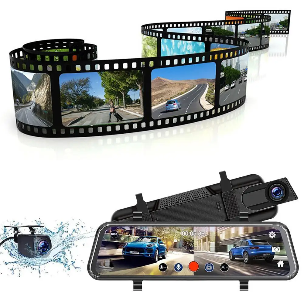 

Auto Mirror Camera For Car Touch Screen Video Recorder Rearview 10" Mirror Dash Cam Front And Rear Camera Mirror DVR Accesories