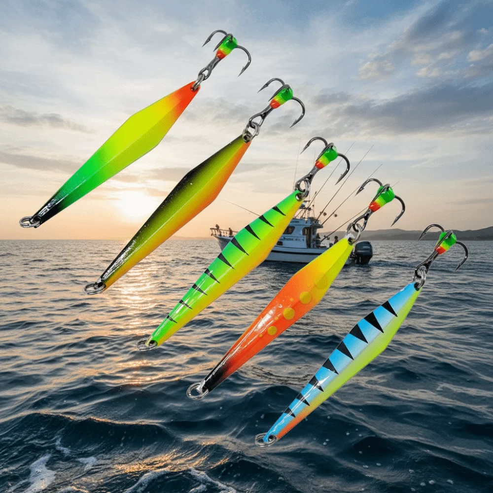 

5 шт./кор. 5 г набор рыболовных приманок с коробкой, приманка-ложкой, жесткая искусственная приманка, красочная с крючком, набор искусственных рыболовных приманок