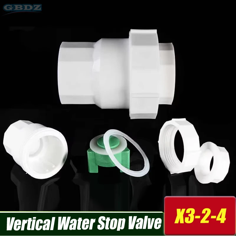 

20/25/32/40-63mm PPR Vertical Check Valve Water Pipe Fittings One-way Valve Plastic Joint Adapter Accessories Home Renovation