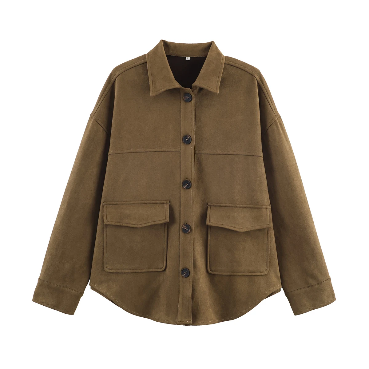 

Осенний новый продукт, женская одежда, американский крутой стиль, однобортная замшевая куртка-пилот с откидным воротником и длинными рукавами, пальто