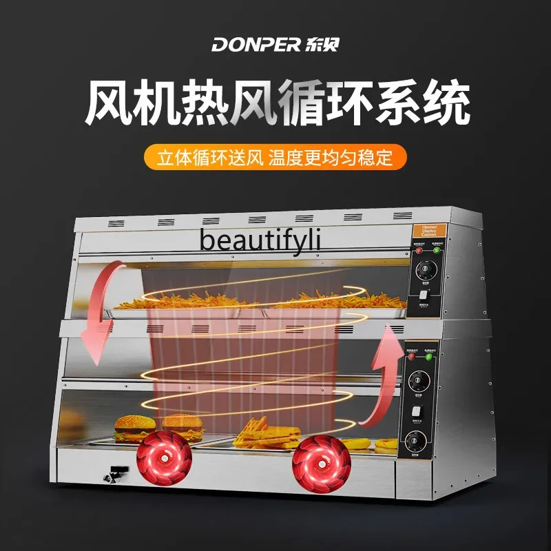 Y Insulation Display CabinetCommercial Desktop Heating Hamburger Deli Food Insulation Box Egg Tart Fried Chicken Display Cabinet