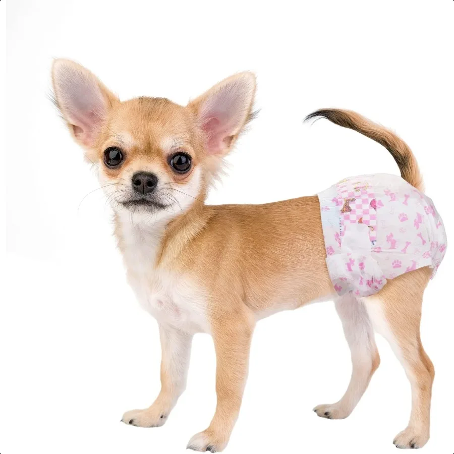 

Dog Diapers Female er Absorbent Doggie Diaper RapidDry Gel Technology Puppy Diapers LeakProof Fit for Cat Doggy in Heat Excita