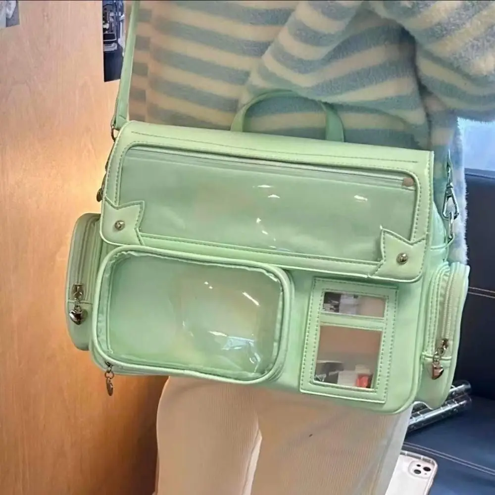 

Fashion Large Capacity Shoulder Bag Doll Transparent Storage Bag Casual Multifunctional Backpack