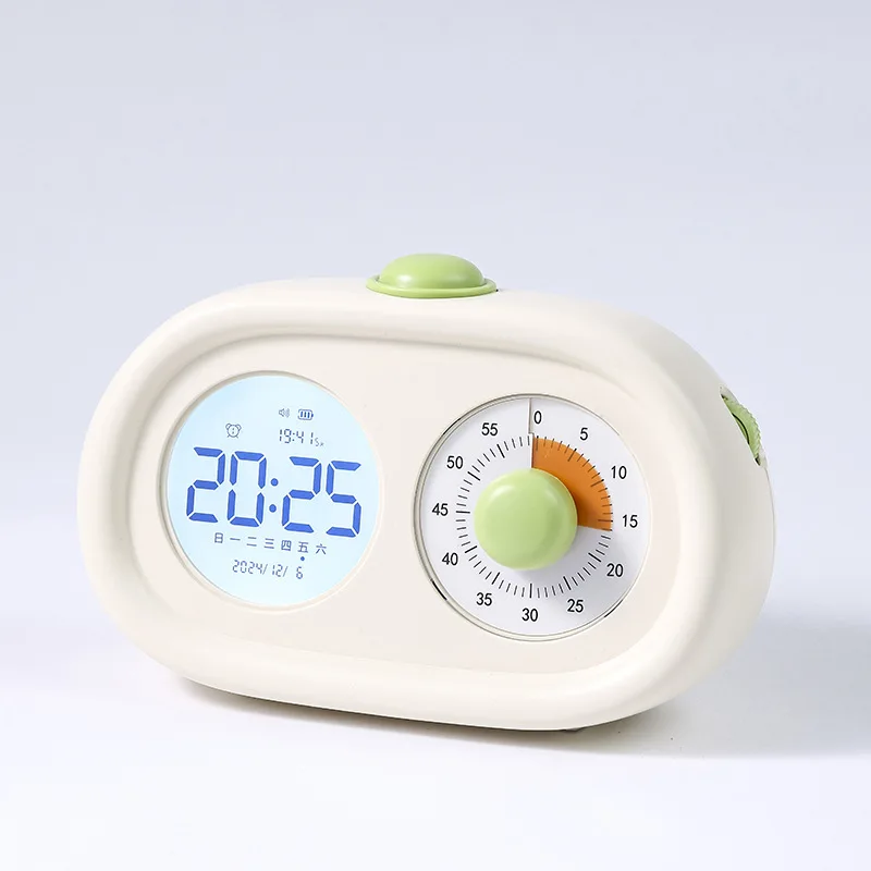 Dual-screen visual timer alarm clock for student time management