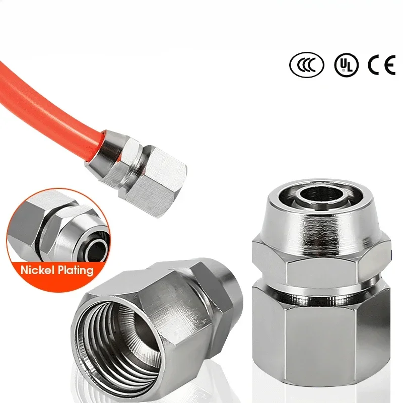 highquality Pneumatic Fitting BSP 1/8 1/4 3/8 1/2  4mm 6mm 8mm internal thread Quick PCF Connector Hose Fittings Tube Connectors