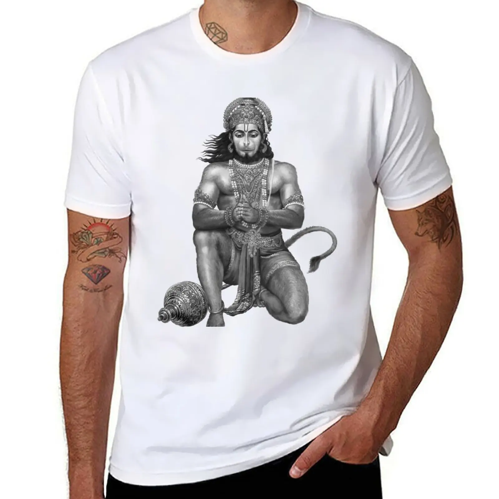 

Hanuman T-Shirt man t shirts high quality luxury brand t shirts with prints T-Shirt