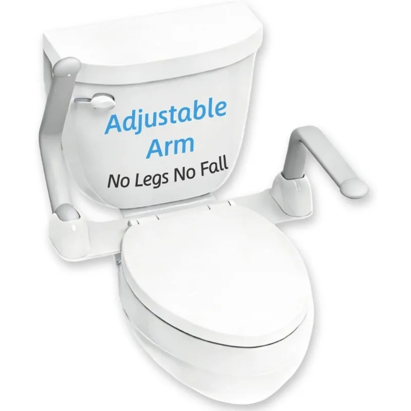 

Armrest Toilet Seat Support Elderly Armrest No-Drill Toilet Handrail Adjustable Angle Household Toilets Help Frame Anti-Tipping