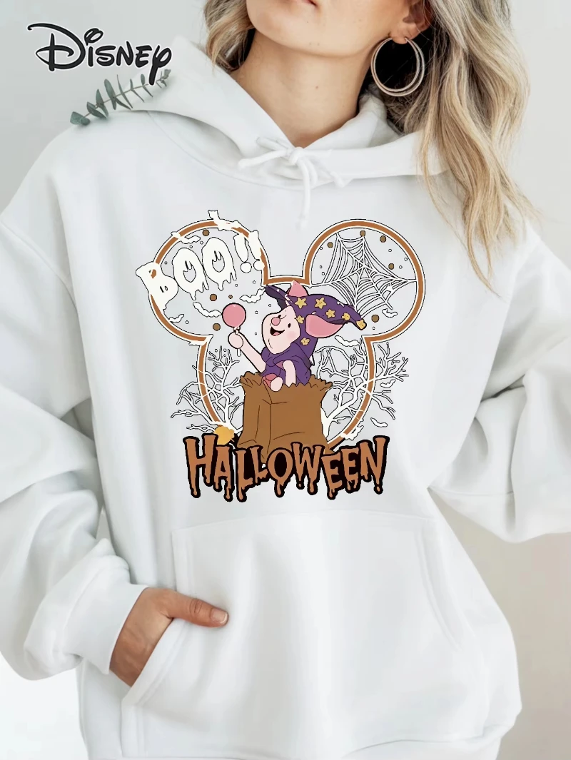 ديزني ميكي ماوس هالوين المرأة هوديي الخريف الشتاء عادية للجنسين البلوز البلوز الملابس هودي الشارع الشهير المتضخم #1
