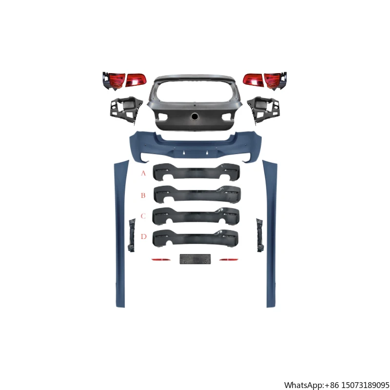 

Tegrray F20 Upgrade to M Tech-(15-18) Full Set PP Material Body Kits with Fog Lamp Hole for 2012-2014