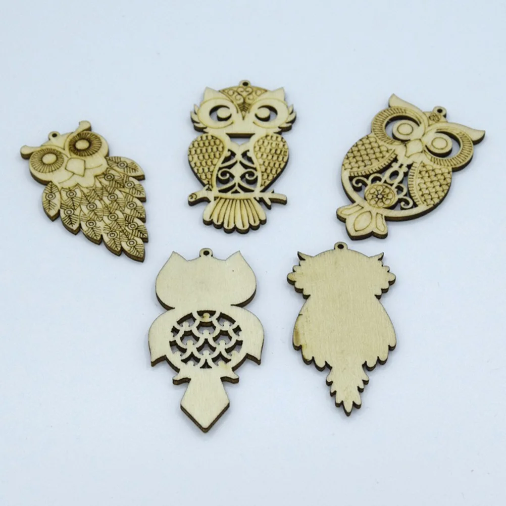 

5Pcs Owl Shape Pendant Durable Process Board Material for DIY Jewelry Making Accessories White Owl Shape Pendant