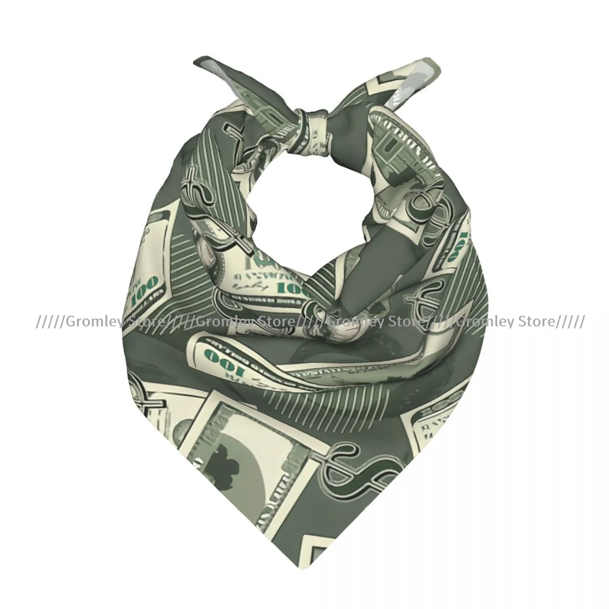 

Money Vintage 100 US Dollar Notes Square Scarf Ladies Casual Head Neck Wrap