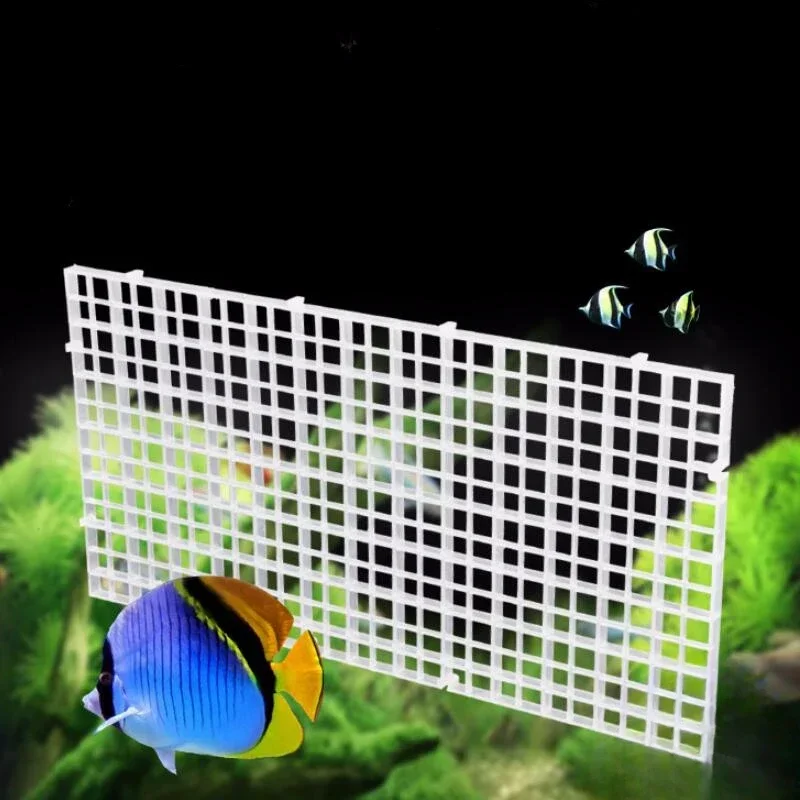 Aquarium  Filter Bottom Isolate Pane Fish  Durable Plastic Partition Grid Fish Grid Divider Holder Net