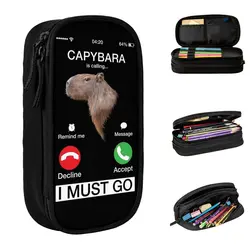 Capy sta chiamando roditore animale amante astuccio portapenne capibara borsa ragazze ragazzi studenti di grande capacità scuola Pencilcases