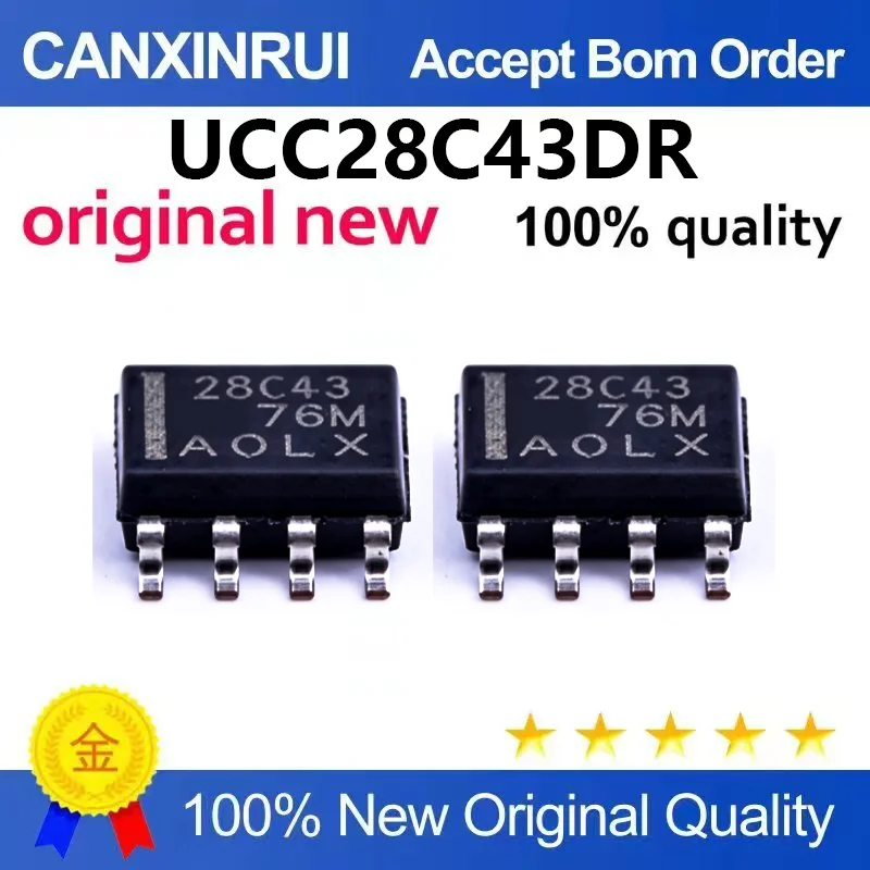 （5pcs-100pcs）Brand new original UCC28C43DR silk screened 28C43 package SOP-8 converter chip IC