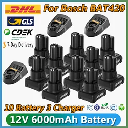 For Bosch BAT420 Rechargeable Battery 12V 6.0Ah Li-ion Battery For Bosch BAT411 BAT412A BAT413A Power Tool Replacement Battery