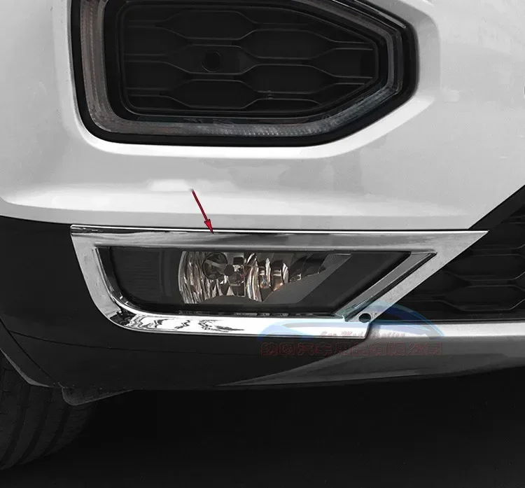 For Volkswagen T-ROC 2018-2022 ABS Chrome front and rear fog lamp decorative frame protection decorative car accessories