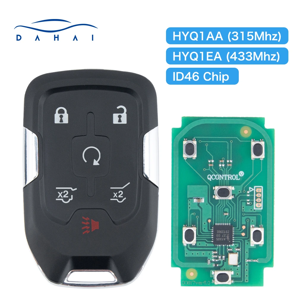 

dahai car 315/433MHz HYQ1AA /HYQ1EA Smart Remote Key for Chevrolet Tahoe Silverado Suburban GMC Terrain Acadia YUKON XL Sierra