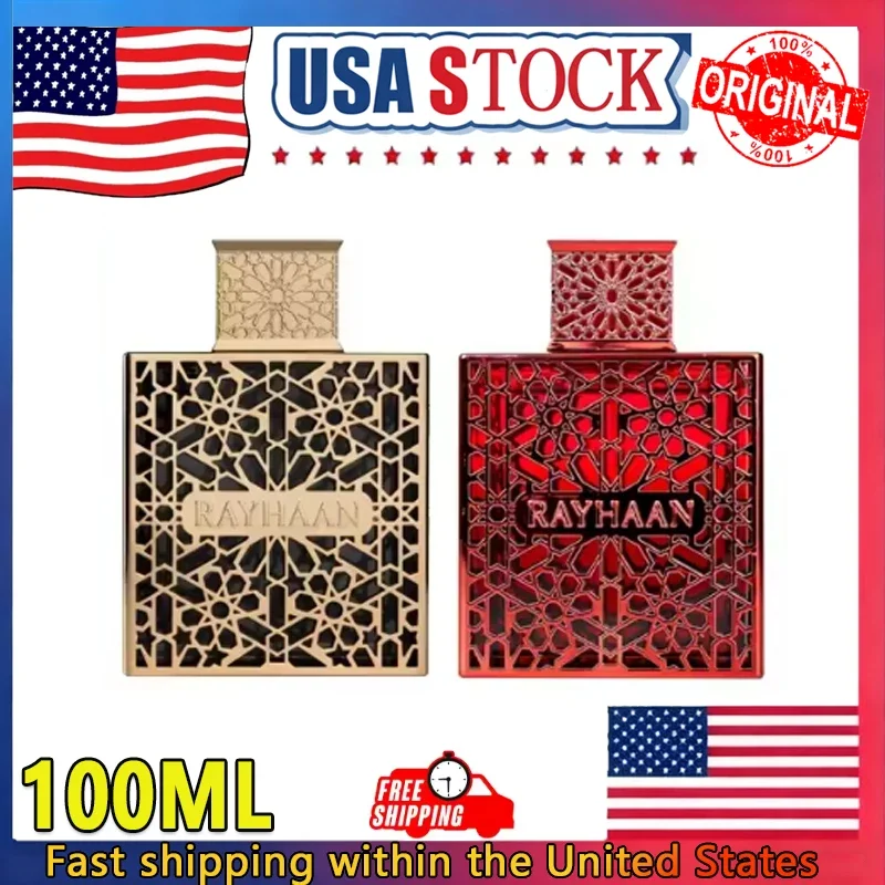 RAYHAAN Crimson Eau De Parfum Homme Spray 100ml Original Arab Perfumes Noble Lasting Spicy Wood Pheromone Perfume Cologne Makeup