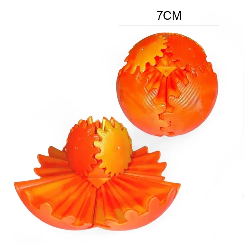 3D 프린트 기어 볼 피젯 장난감, 스핀 볼 또는 큐브 스트레스 해소 책상 장난감, 불안 완화 활동, 성인 어린이 선물