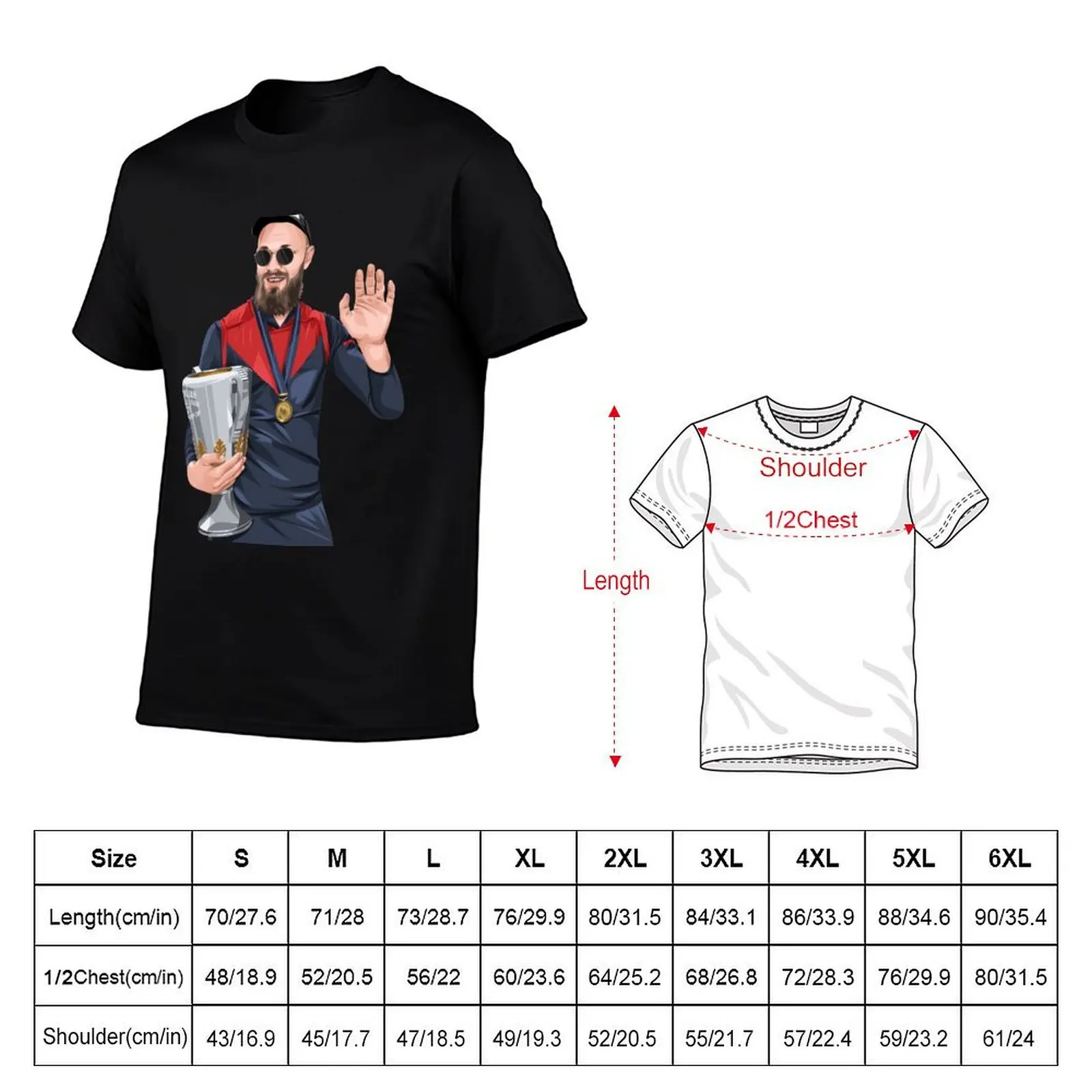 Premiership drought- Gawn T-Shirt Casual All Match Short Sleeve T-Shirt