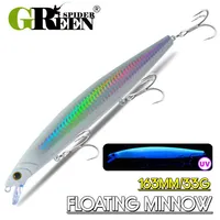 GREENSPIDER 16cm 33g New Long Casting Minnow Baits Floating Sea Fishing Lures Wobble Artificial Hard Baits Jerkbait Minnow