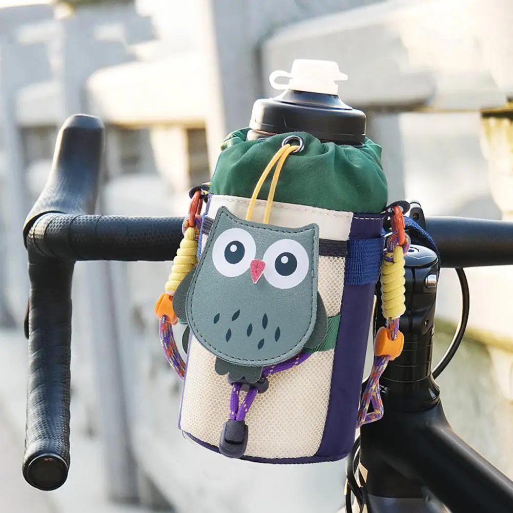 

Bike Handlebar Bag Lightweight Waterproof Water Bottle Carrier Pouch Easy to Install Water Bottle Holder Bag Bicycle Accessories