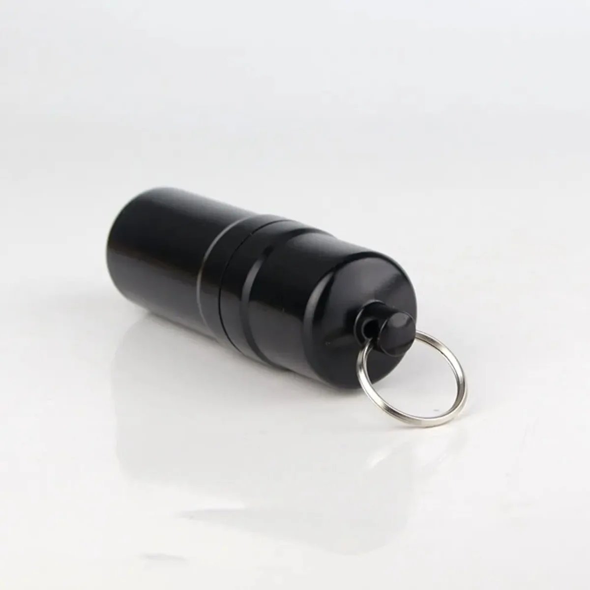 Aluminum Cigarette Case Holder with Key Ring Waterproof Round Cigarettes Pocket Box