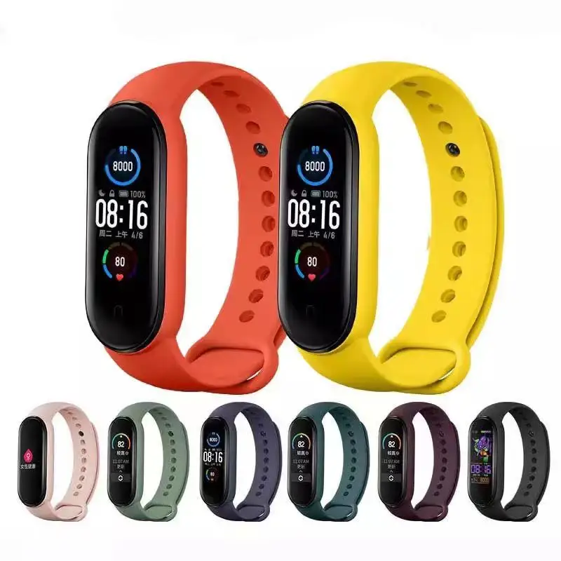 Soft Silicone Strap For Xiaomi Mi Band 7 6 5 4 3 Comfortable sports bracelet wristband for Mi band 4 Correa for miband 6 5 strap