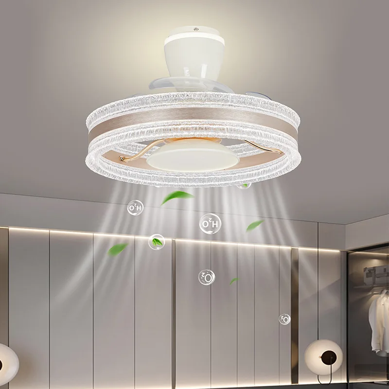 Modern Minimalist Ceiling Fan Lamps Circulating Air Kitchen Living Room Restaurant Pendant Lights Home Lighting Mute Chandelier
