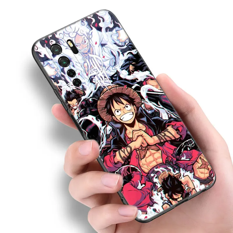 Luffy Gear 5 Black Silicone Phone Case For Huawei Nova 11 12 Ultra 9 10 SE Pro 11E 11i 12i Y70 Plus Y60 Y61 Y71 Y72 Y90 Y91