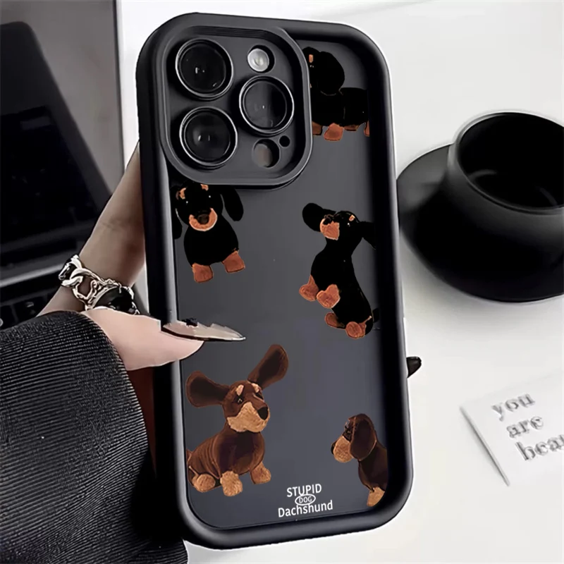 Case Redmi 13C 12C 12 4G Redmi Note 13 12S 12 11 Pro Plus + 5G 11S 10 Pro 10s 4G Shockproof Cover Cute Dachshund Bulldog