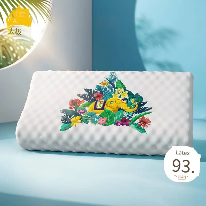本物のタイ産ラテックス枕、家庭用天然素材枕芯、大人用ネックサポート枕、快適で通気性の良いラテックス枕