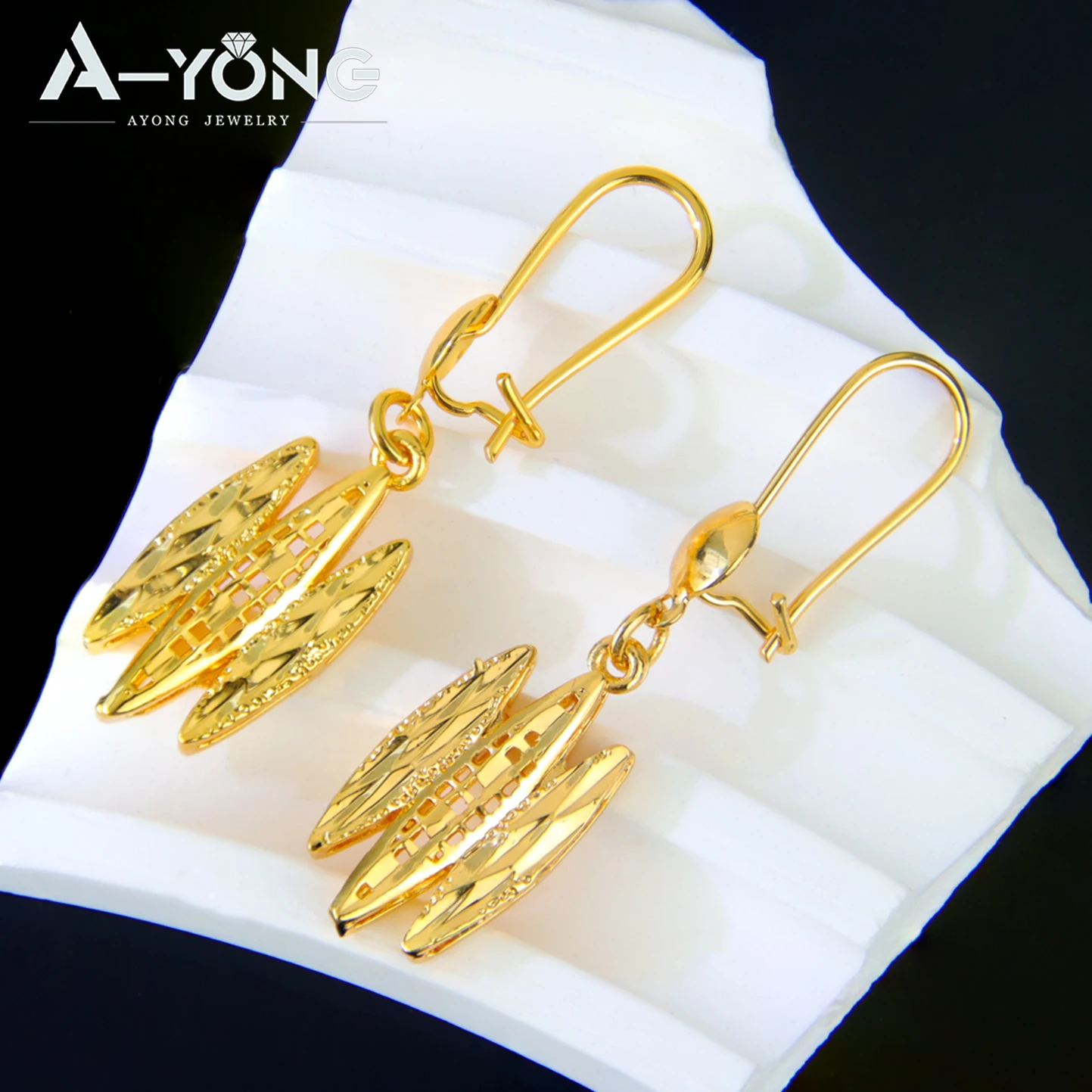 Luxus Dubai Hochzeit Schmuck Set 24k Gold Überzogene Arabisch Braut Gold Halskette Armband Ohrringe Habesha Frauen Party Schmuck – Detail 13