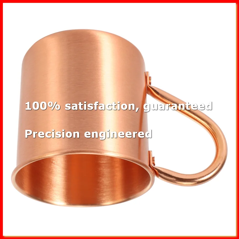 2PackX(Pure Copper Mug Solid Smooth Without Inside Liner For Cocktail Coffee Beer Milk Water Cup Home Bar Drinkware Cool)