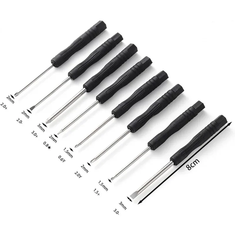 Non in magazzino. fuori stoock..Set di cacciaviti di precisione da 8 pezzi Kit di strumenti di riparazione per cacciaviti a taglio Phillips Torx Star Non-S