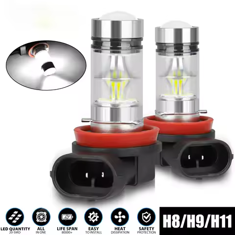 2x H8 H11 H16 LED Fog Driving DRL Light Bulb Kit 3600LM 6000K Xenon Super White