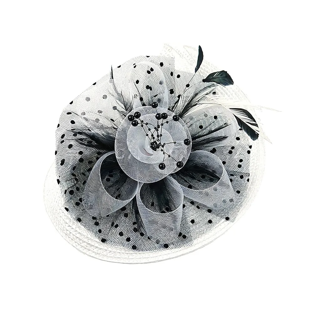 

Новые элегантные головные уборы-фасцинаторы с сетчатыми лентами, цветами и перьями для женщин, для макияжа и выпускных вечеров