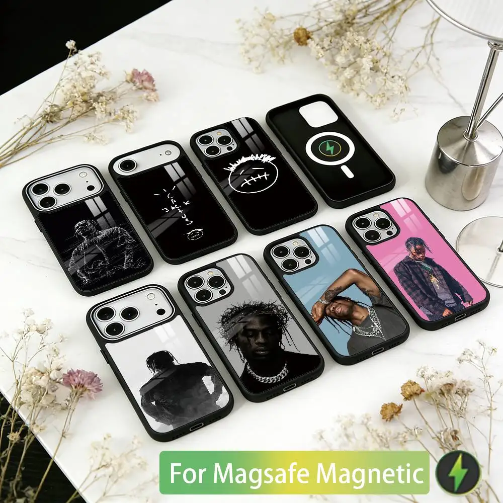 

T-Travis S-ScottS Singer Phone Case For iPhone17,16,15,14,13,12,11 Plus,Pro Magnetic For Magsafe Wireless Charging
