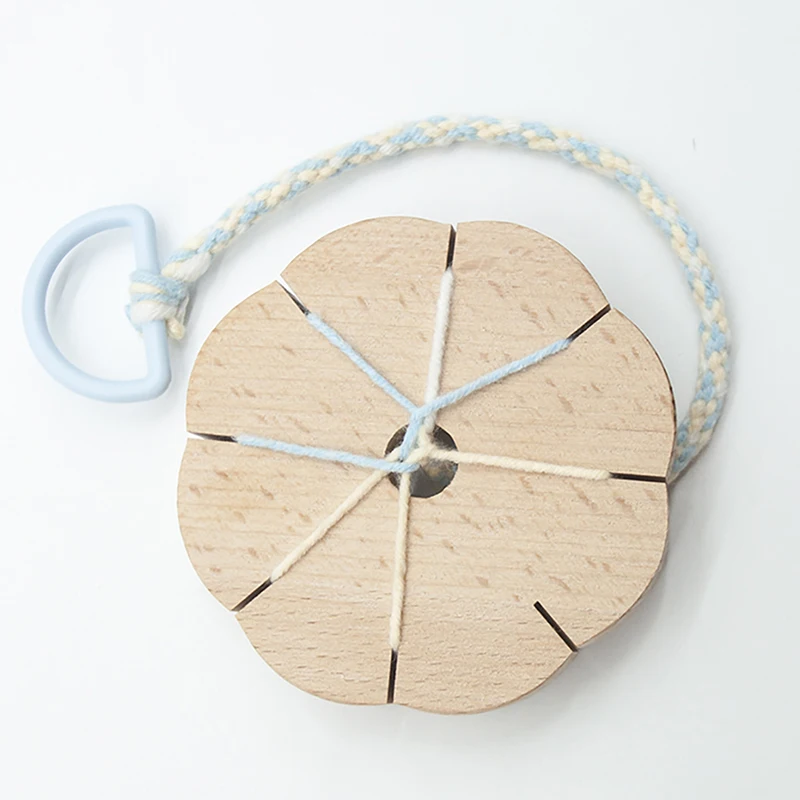 Wood Round Bracelet Knitting Disc Disk Tray Braided Rope Knot Weaving Jewelry Desgin Board Kumihimo