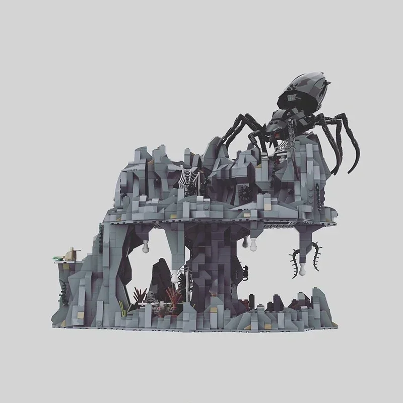 

Замок Технология Кирпичи Волшебные Кольца Moc Строительные Блоки Фильм Сцена Lob Lair Модель DIY Сборка Вид на улицу Игрушки Подарки для детей