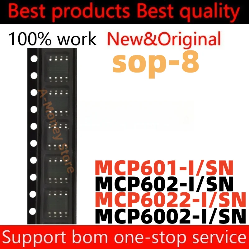 

(10pcs)MCP601 MCP602 MCP6022 MCP6002 MCP601-I/SN MCP602-I/SN MCP6022-I/SN MCP6002-I/SN sop-8