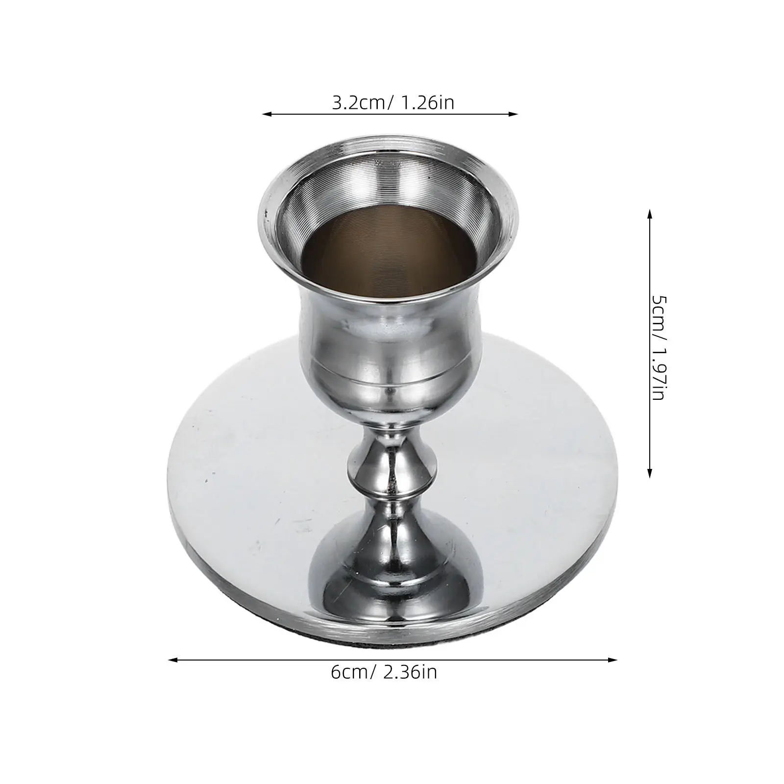 2pcs Vintage Metal Candle Holders Retro Bell Shape Taper Candlestick for Dining Table Wedding Party Fireplace Decor - view 4