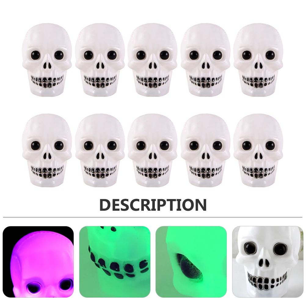 

10 Pcs Ghost Head Night Light Skull LED Party Lamp Decorate Decorative Electronics Bedroom