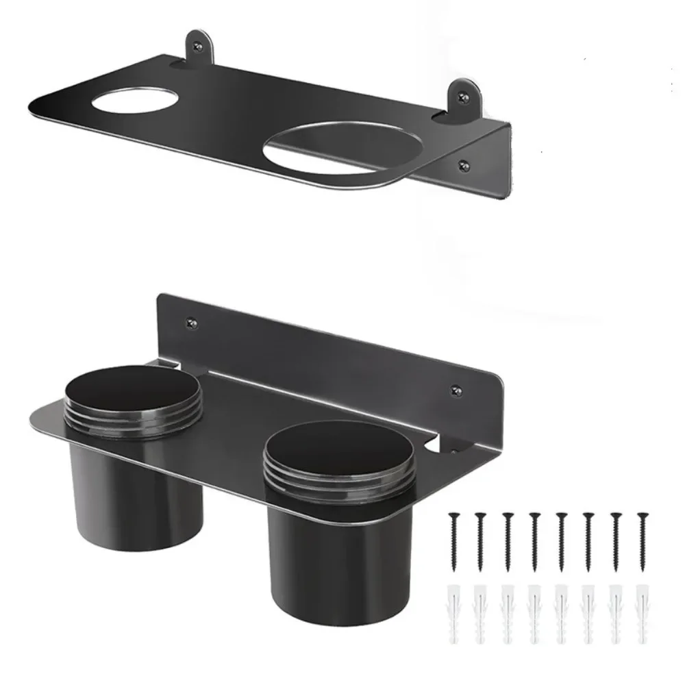 Drip Cups Oil Funnel Holder Wall Mount Design Durable Construction Wall Mounted Funnel Organizer Two Drip Cups Removable
