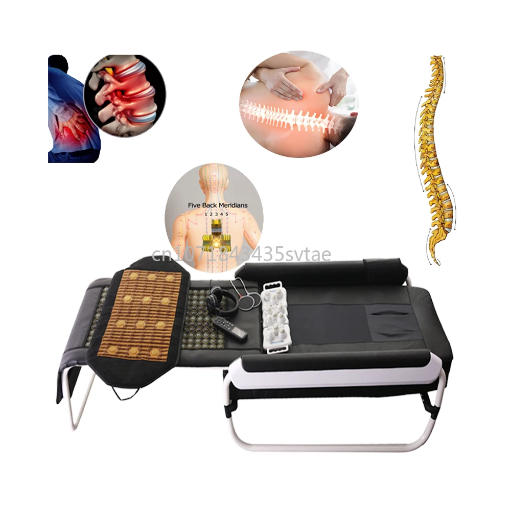 New Invention Korea V4 V6 Style Relax Massager Jade Master Traction Chiropractic Heat Therapy Thermal Table Infrared Massage Bed