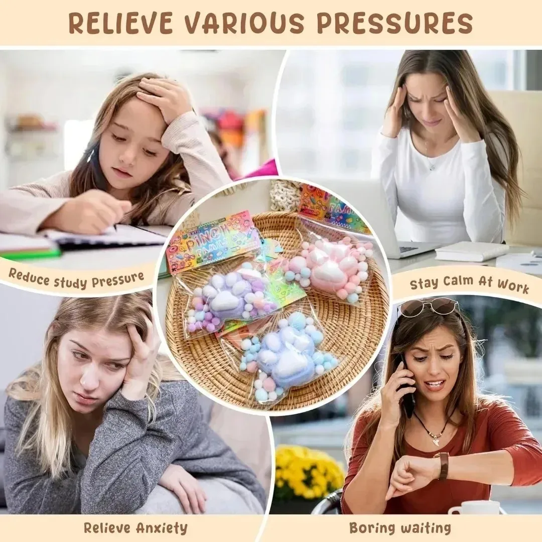 猫の爪を絞る感覚玩具、手作りの柔らかいシリコン粘着玩具、弾性圧力とリラクゼーション玩具、クリスマスギフト