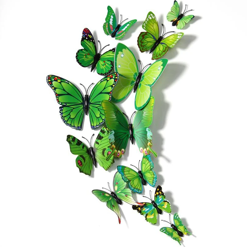 

3D simulation butterfly furniture decoration children's room layout scene props wall stickers