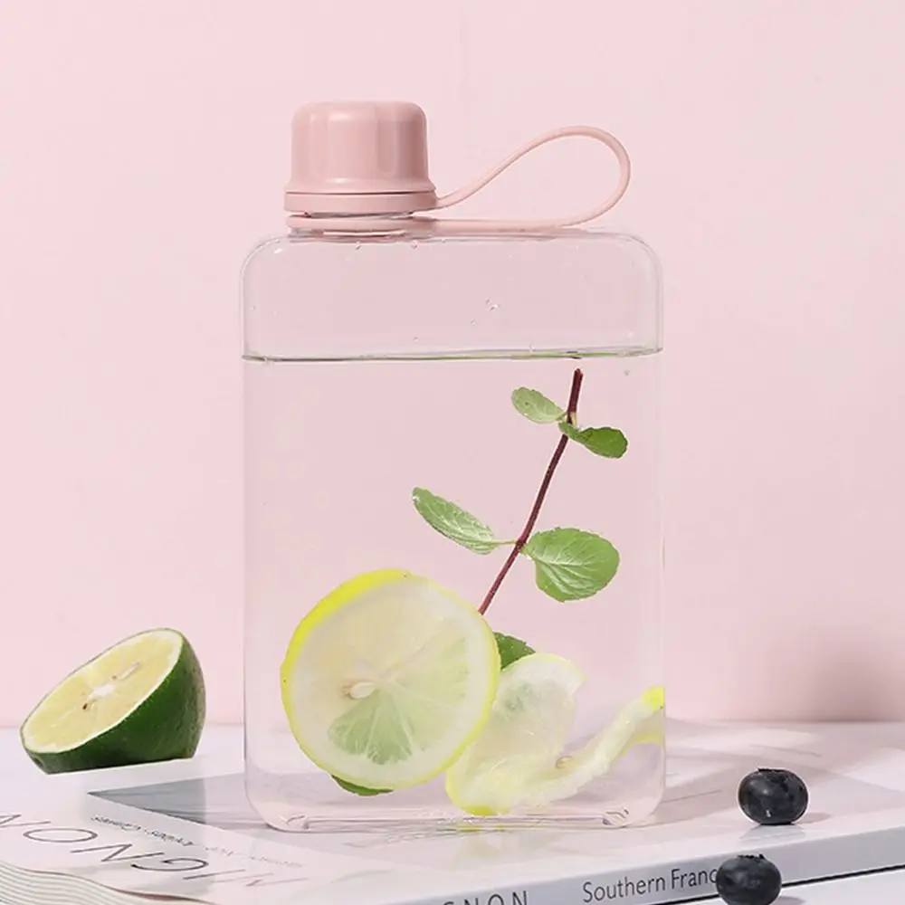 Portable 240ml/320ml Water Bottle Rectangle Multicolor Water Cup Flat Good-looking Sports Kettle Outdoor Sport