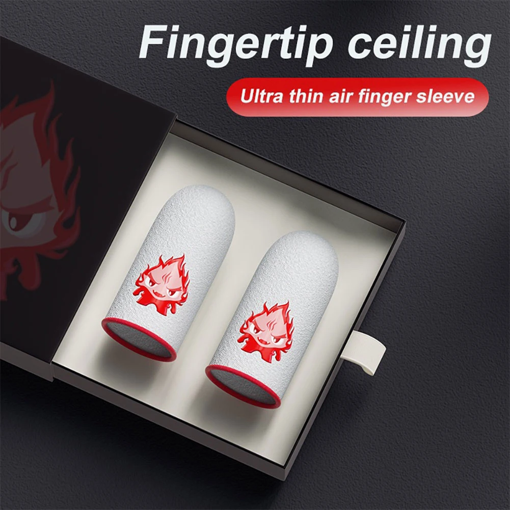 1 Pair For PUBG Gaming Finger Sleeve Luminous Fingertips Cover Anti-slip Breathable Finger Cots Thumb Gloves For Mobile Game